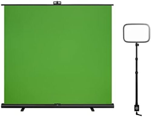 Elgato Studio Set Bundle – Extra Wide Chroma Key Panel, Professional Studio Light for Streaming, Video Conferencing, on Instagram, YouTube, TikTok, Zoom, Teams, OBS, PC/Mac/iPhone/Android Green