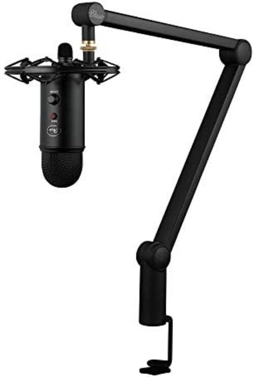 Blue Yeticaster Professional Broadcast Bundle with Yeti USB Microphone, Radius III Shockmount and Compass Boom Arm (Renewed)