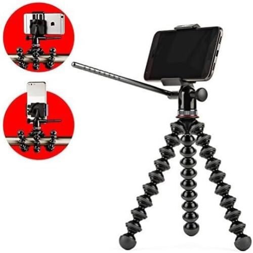 Joby GripTight PRO Video GorillaPod Stand: Pan & Tilt Video Tripod Head and GorillaPod for Smartphones from iPhone SE to iPhone 8 Plus, Google Pixel, Samsung Galaxy S8 and More