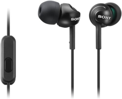 Sony Deep Bass Wired Earphones with Smartphone Control and Mic – Metallic Black