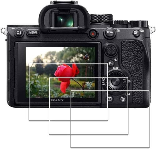 Screen Protector for Sony Alpha A7R IV / A7R III / A7R II / A7 III / A7 II / A7S III / A7S II A7RIV A7RIII A7RII A7III A7II A7SIII A7SII [3 Pack] Tempered Glass Easy Installation