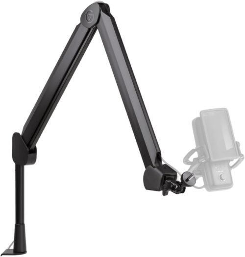 Elgato Wave Mic Arm – Premium Broadcasting Boom Arm with Cable Management Channels, Desk Clamp, 1/4″ Thread Adapters, Fully Adjustable, perfect for Podcasts, Streaming, Gaming, Home Office, Recording