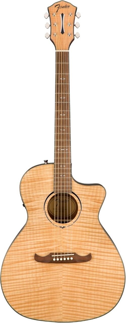 Fender FA-345CE Auditorium Cutaway Acoustic Guitar, with 2-Year Warranty, Natural