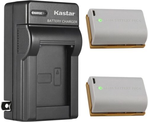 Kastar 2-Pack Battery and AC Wall Charger Replacement for Blackmagic Pocket Cinema Camera 4K, Blackmagic Pocket Cinema Camera 6K, Blackmagic Pocket Cinema Camera 6K Pro