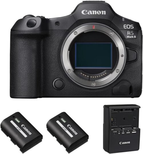 Canon EOS R5 Mark II Mirrorless Camera with Extra Canon LP-E6P Lithium-Ion Battery