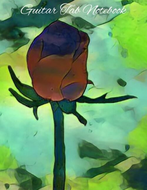 Guitar Tab Notebook with Chord Charts (Premium Abstract Art Cover vol. 7): Large (8.5×11 inches) Blank Guitar Tab Sheet Music for Guitar, Music Composition Notebook (120 pages)