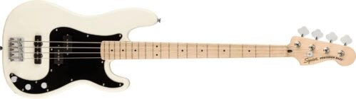 Squier Affinity Series Precision Bass, Olympic White, Maple Fingerboard