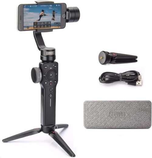 Zhiyun Smooth 4 Gimbal Stabilizer for Smartphone iPhone Android Cell Phone 3-Axis Handheld Gimbal for Vlogging YouTube Vlog TikTok Instagram Live Video Kit Support Cellphone 210g MAX