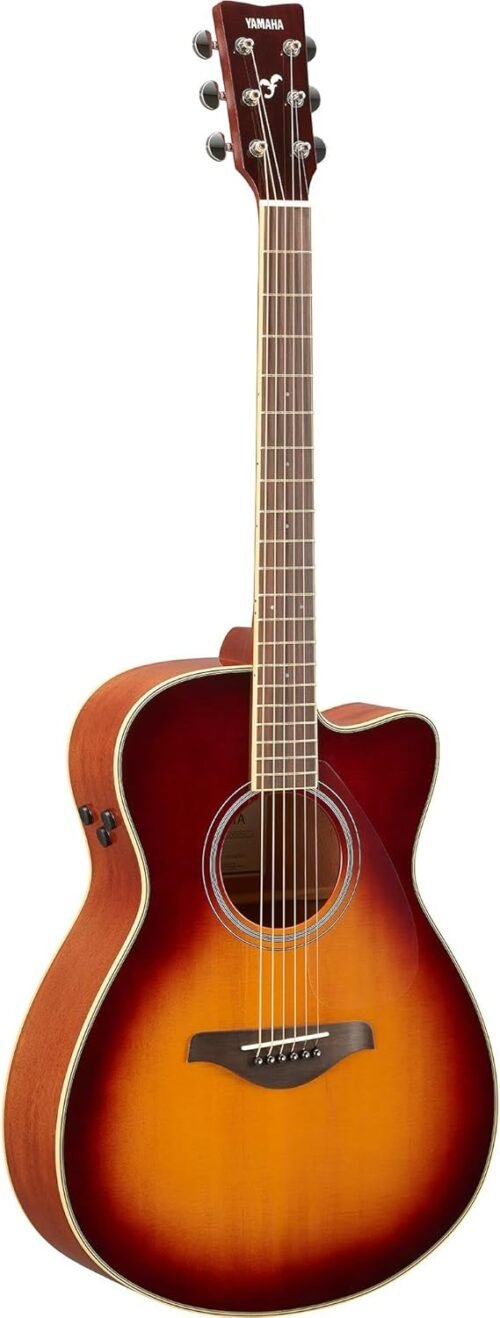 Yamaha FGC-TA Concert Cutaway Transacoustic Guitar w/ Chorus and Reverb, Black