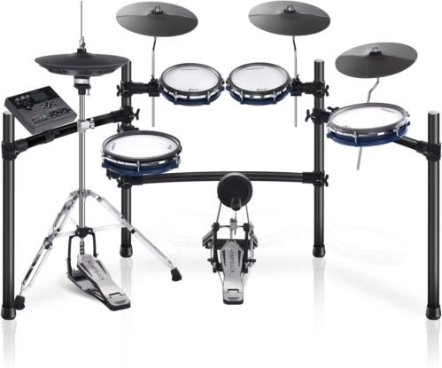 ACE-360 Electric Drum Set with 8” Drum Pads, 3×12″ Cymbals with Choke, 12″ Independent Hi-hat, 5″ Bass Drum, 52+ Drum Kits and 918 Sounds, Bluetooth Connection, Suitable for Advanced