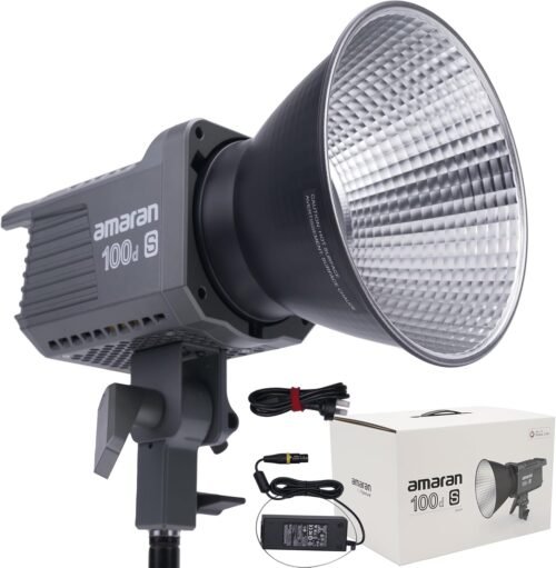 Aputure Amaran 100d S, Amaran 200d S 100W / 200W Daylight Led Video Light, CRI 96+ TLCI 99+ App Control Bowens Mount for Video Photography Live Streaming Studio Filmmaking (Amaran 100D S)