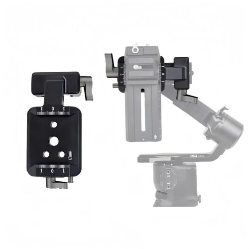 RS3 Vertical Camera Mount, Compatible with DJI RS2/RS3/RS3 Pro for Extended Vertical Shooting | Ideal for IG, YouTube Shorts, TikTok Videos, Professional Portrait Shooting Solution (Grey)