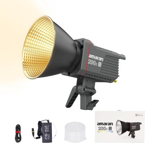 Amaran COB 200x S Bi-Color LED Monolight – 200W Continuous Light with Bowens Mount, High CRI 95+, 2700K-6500K, Sidus Link App Control, 9 FX Modes – for Video, Film, Photo, Streaming, Studio