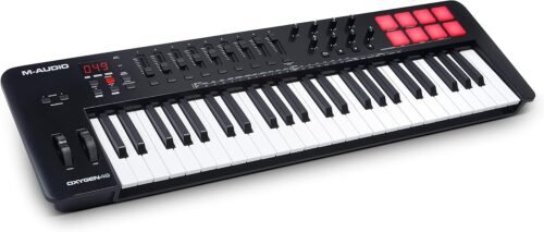 M-Audio Oxygen 49 (MKV) – 49 Key USB MIDI Keyboard Controller With Beat Pads, Smart Chord & Scale Modes, Arpeggiator and Software Suite Included