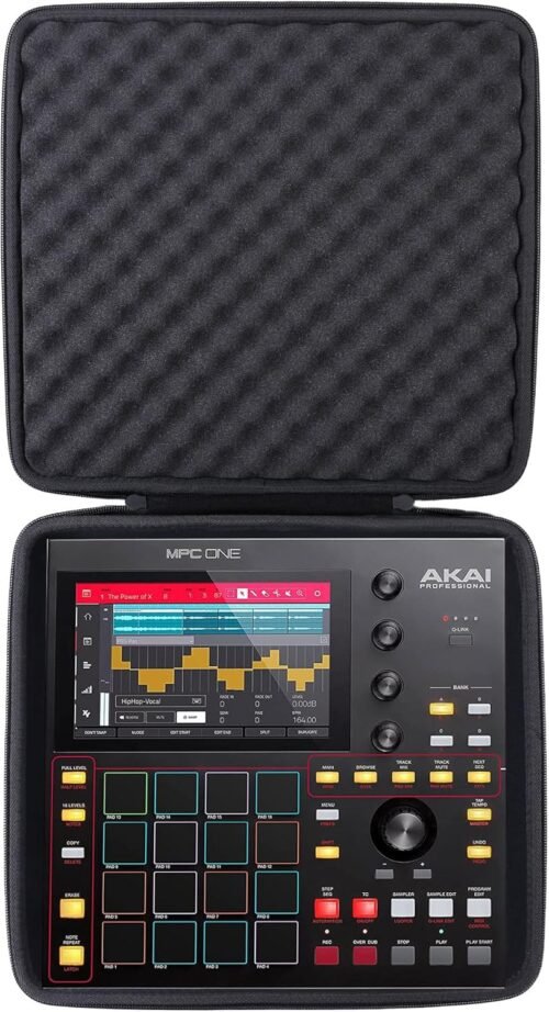 co2CREA Hard Case Compatible with Akai Professional MPC One+ MPC One Standalone Drum Machine Sampler MIDI Controller