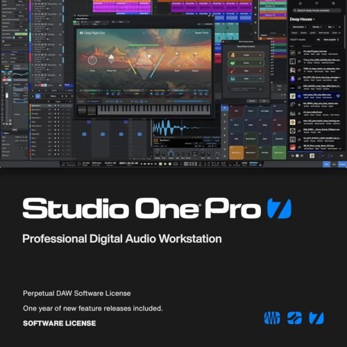 Studio One Pro 7 Perpetual License — Music Production Recording DAW Software with Stem Separation, Splice Integration, Mixing, Mastering, Virtual Instruments, Loops & Samples Included