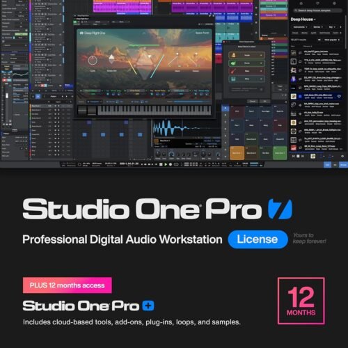 Studio One Pro 7 Perpetual License & 12 Months Studio One Pro+ Access Key — Music Production Recording DAW Software with Extra Access to 100GB Cloud Storage, Plug-Ins, Mix Effects, Loops & Samples