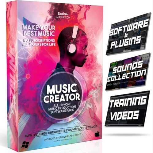 Music Software Bundle for Recording, Editing, Beat Making & Production – DAW, VST Audio Plugins, Sounds for Mac & Windows PC