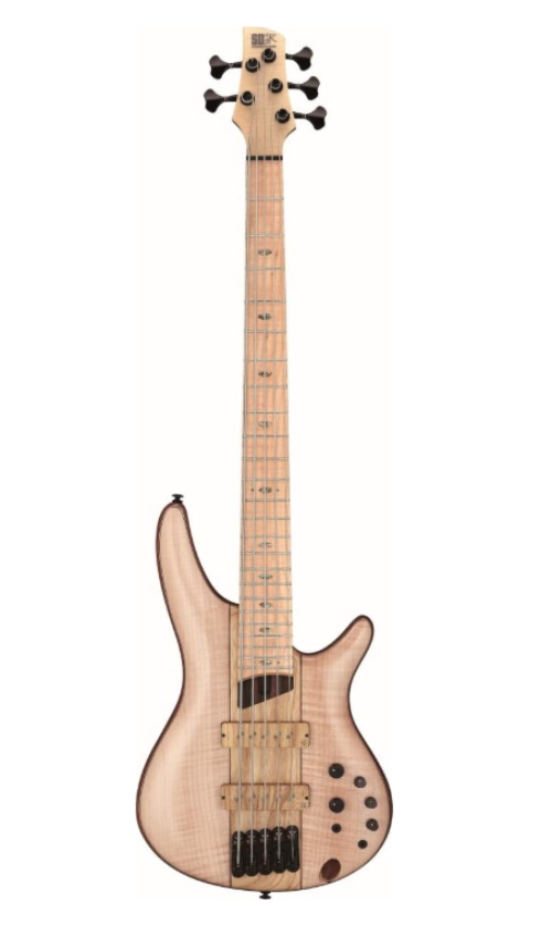 Ibanez Premium SR5FMDX2 5-string Bass Guitar – Natural Low Gloss